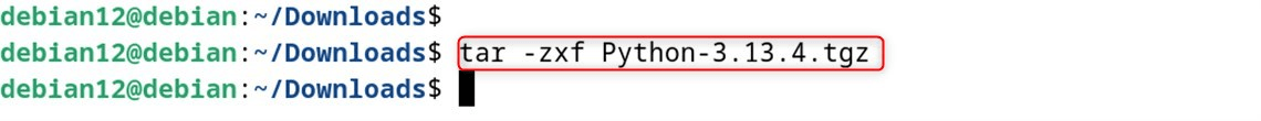 tar -zxf Python-3.13.4.tgz