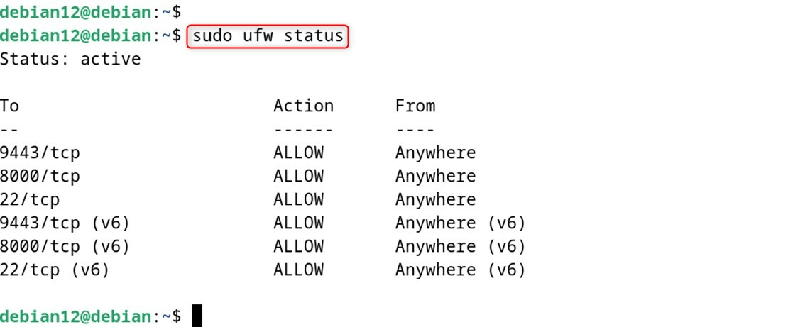 sudo ufw status