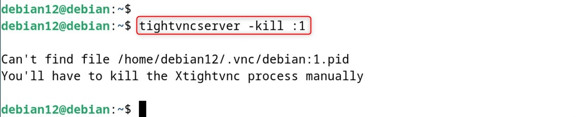 tightvncserver -kill :1