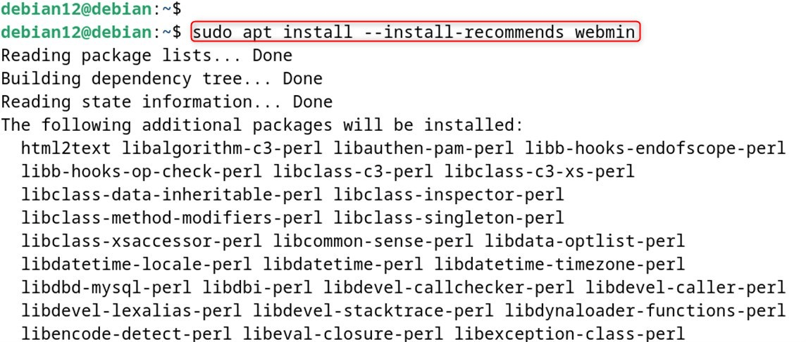 sudo apt install --install-recommends webmin