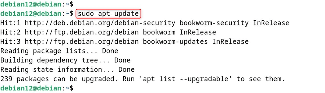 sudo apt update