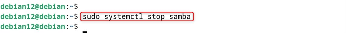 sudo systemctl stop samba