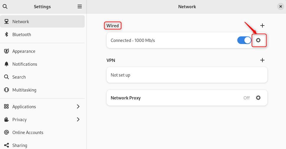 Accessing the network interface