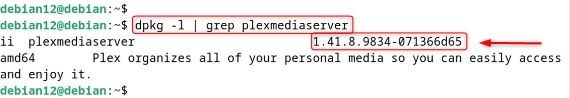 dpkg -l | grep plexmediaserver