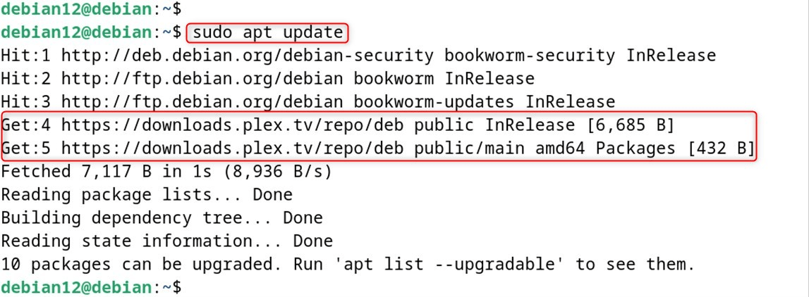 sudo apt update