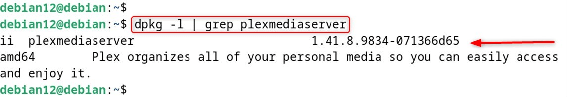 dpkg -l | grep plexmediaserver