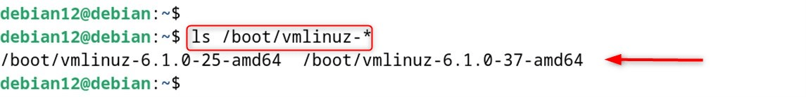 ls /boot/vmlinuz-*