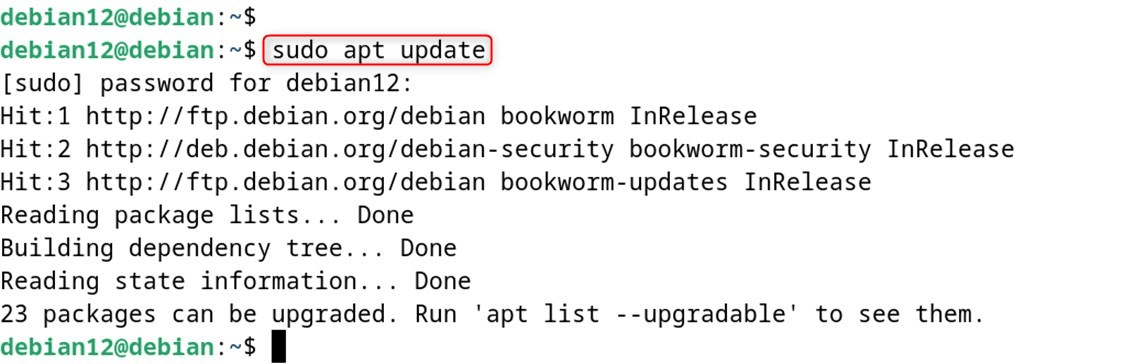 sudo apt update