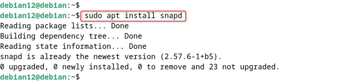 sudo apt install snapd