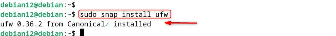 sudo snap install ufw