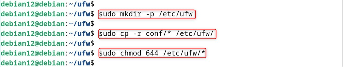 sudo chmod 644 /etc/ufw/*