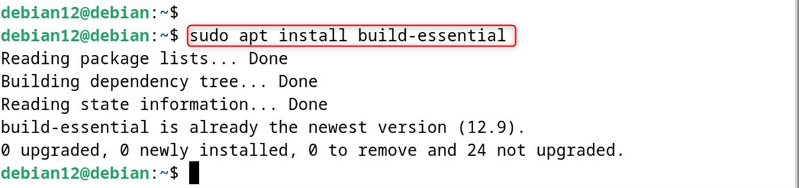 sudo apt install build-essential