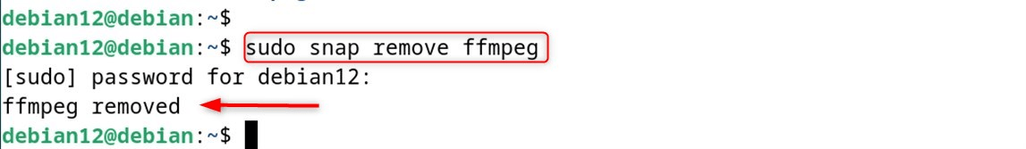 sudo snap remove ffmpeg