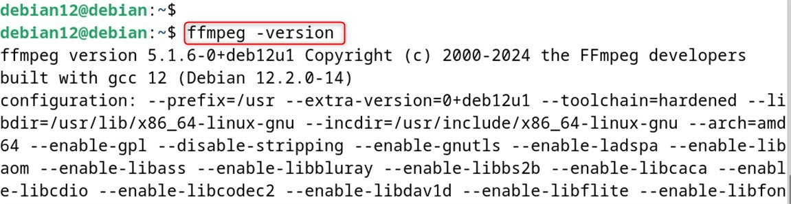 ffmpeg -version