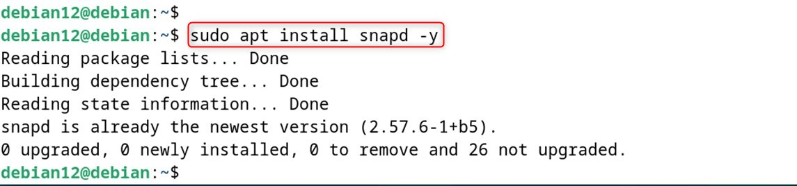 sudo apt install snapd -y