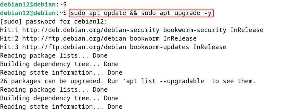 sudo apt update && sudo apt upgrade -y
