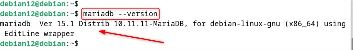 mariadb --version