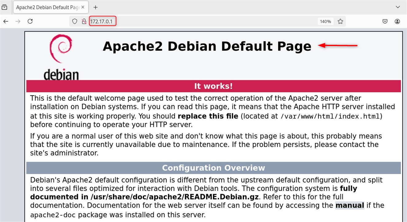 Apache default page
