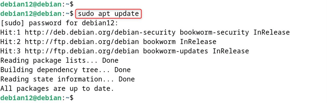 sudo apt update