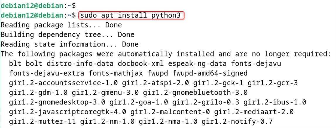 sudo apt install python3