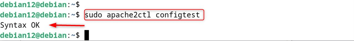 sudo apache2ctl configtest