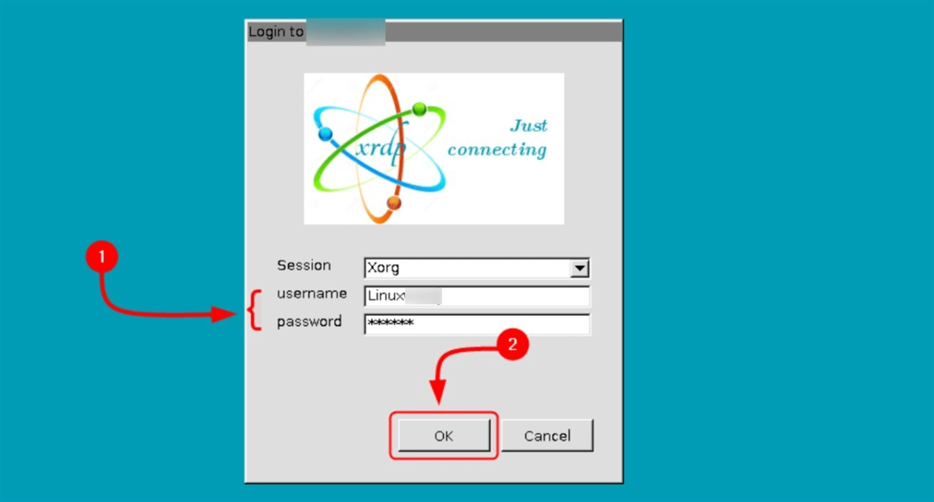 XRDP window