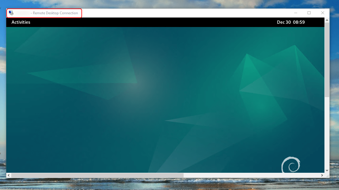 remote desktop of debian 12