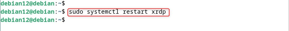 sudo systemctl restart xrdp