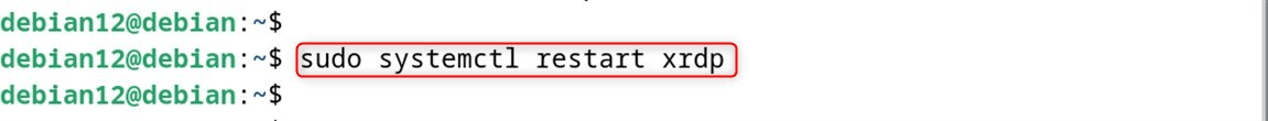 sudo systemctl restart xrdp