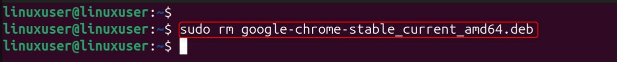 sudo rm google-chrome-stable_current_amd64.deb