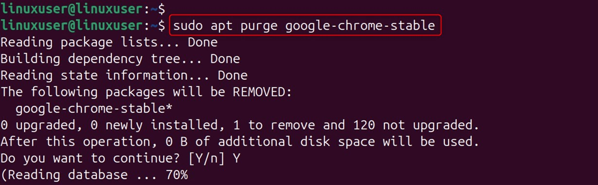 sudo apt purge google-chrome-stable