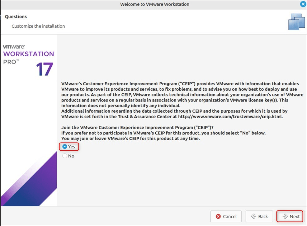 Launch VMware