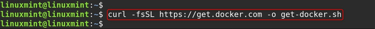 curl -fsSL https://get.docker.com -o get-docker.sh