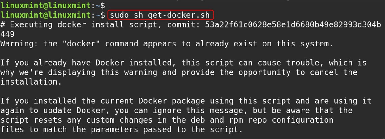 sudo sh get-docker.sh