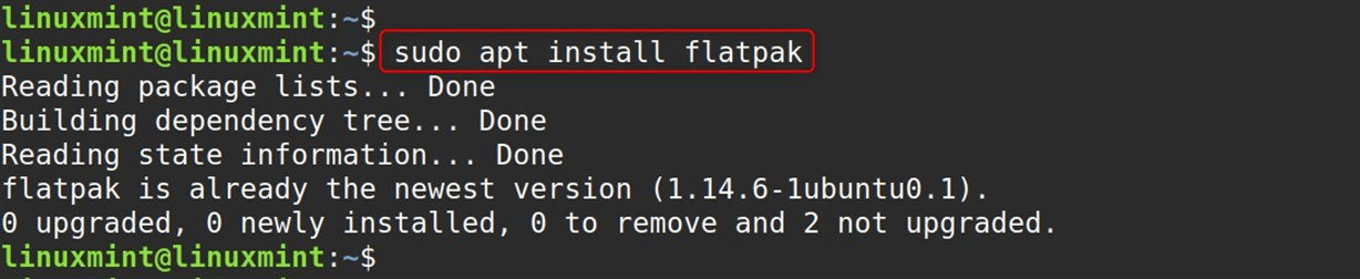 sudo apt install flatpak