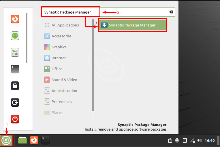 open synaptic package manager