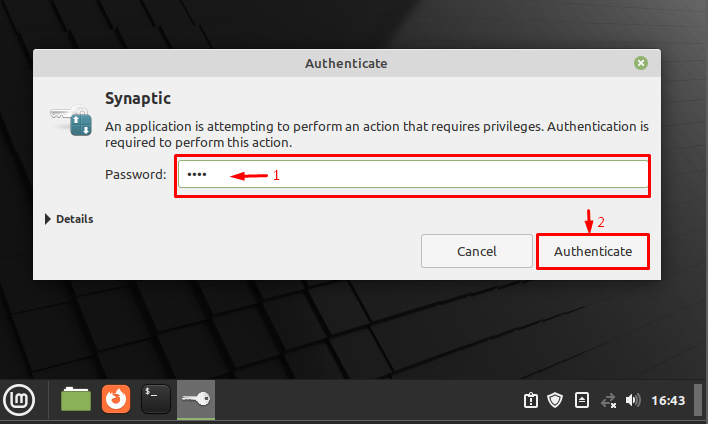 provide user credentials for authentication