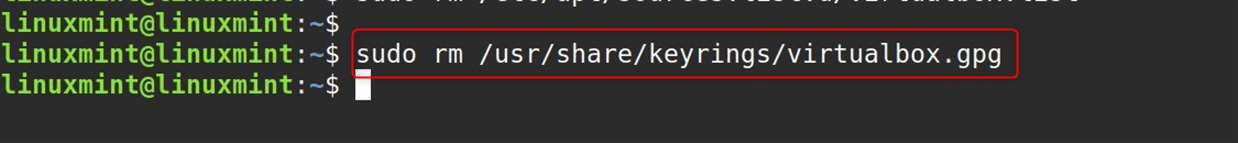 sudo rm /usr/share/keyrings/virtualbox.gpg