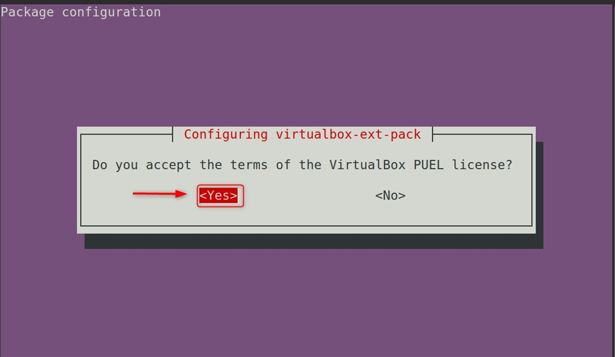 VirtualBox terms of license