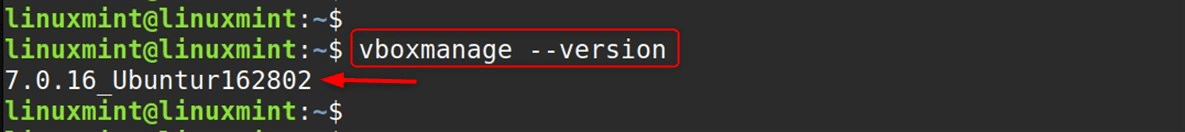vboxmanage --version