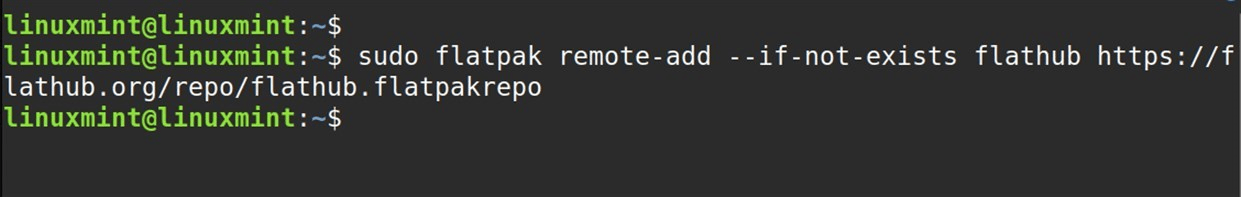 sudo apt update <br>sudo apt install flatpak <br>sudo flatpak remote-add --if-not-exists flathub https://flathub.org/repo/flathub.flatpakrepo