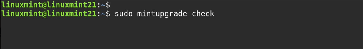 sudo mintupgrade check