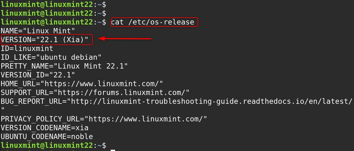 cat /etc/os-release