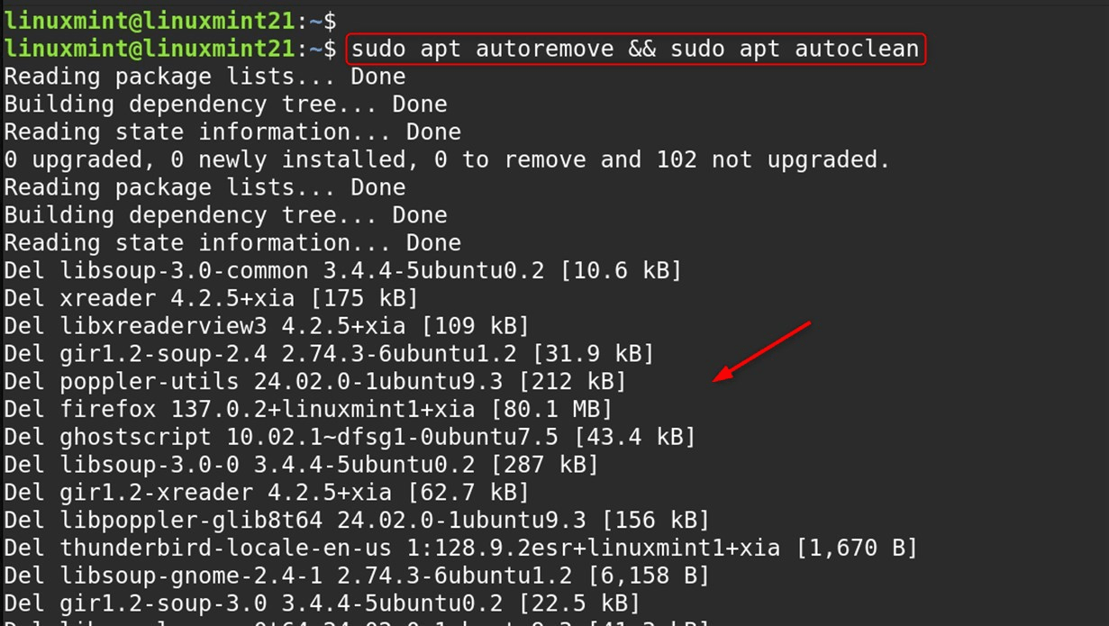 sudo apt autoremove && sudo apt autoclean
