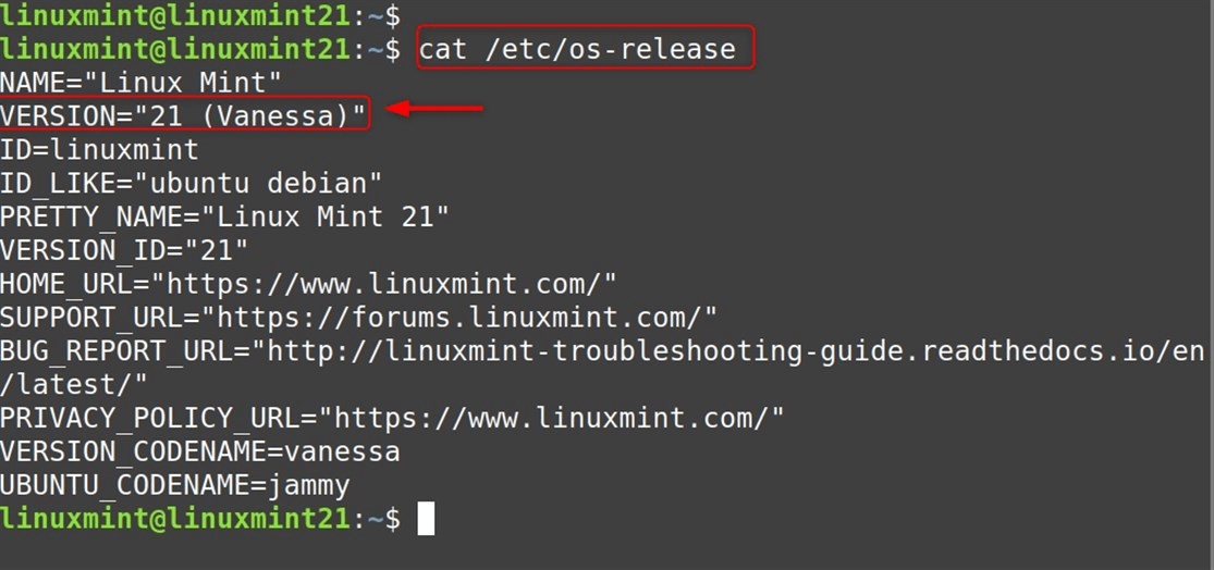 cat /etc/os-release