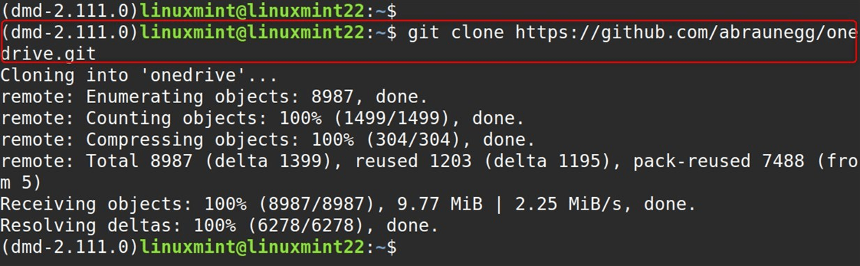 git clone https://github.com/abraunegg/onedrive.git