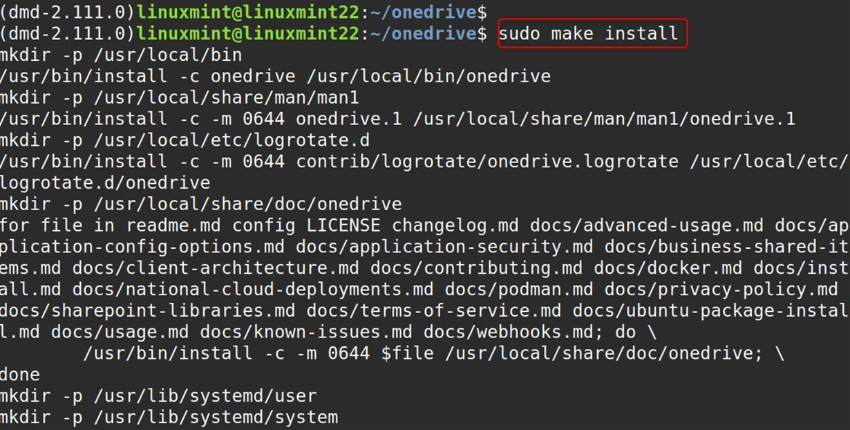 sudo make install