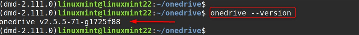 onedrive --version