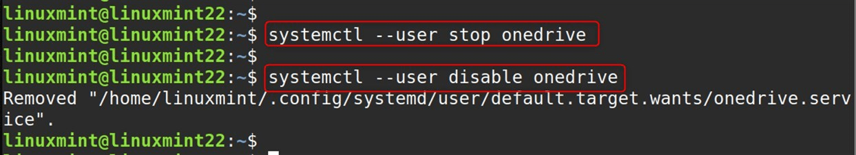 systemctl --user stop onedrive
