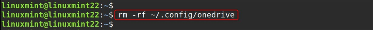 rm -rf ~/.config/onedrive